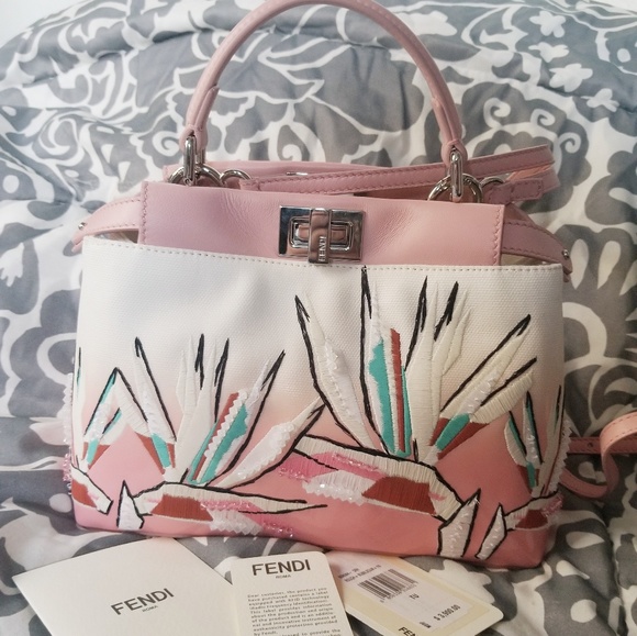 Fendi Handbags - Birds of paradise mini fendi peekaboo
